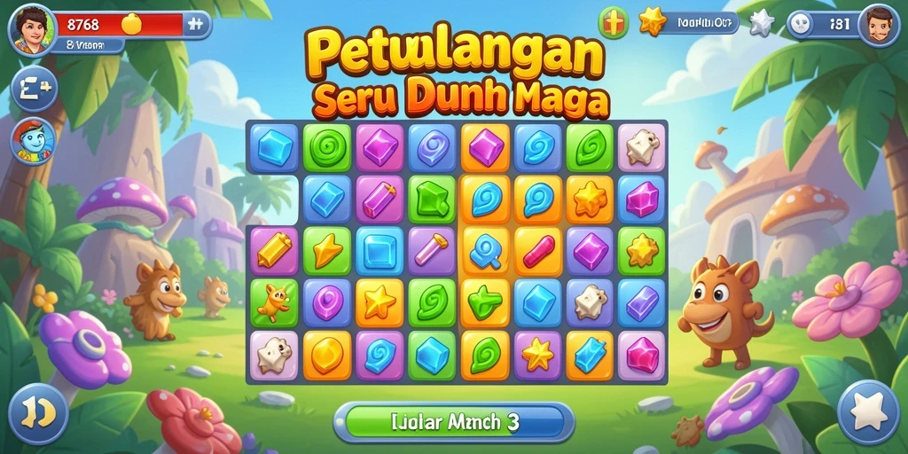Screenshot gameplay <strong>8768</strong> yang seru dan penuh warna.
