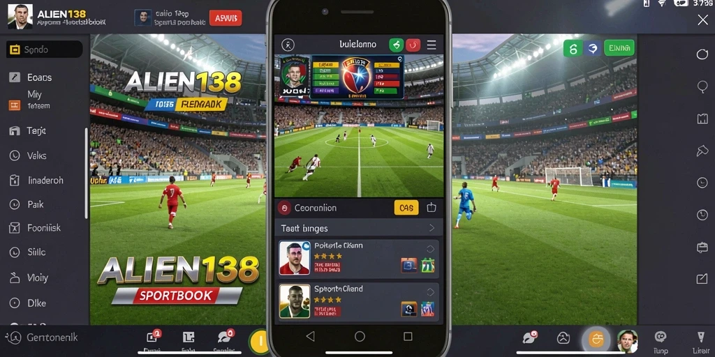 Tampilan menarik dari aplikasi ALIEN138 dalam taruhan Sportsbook.