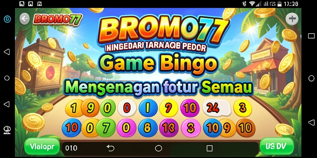 Screenshot gameplay BROMO77 yang menampilkan keseruan Bingo.