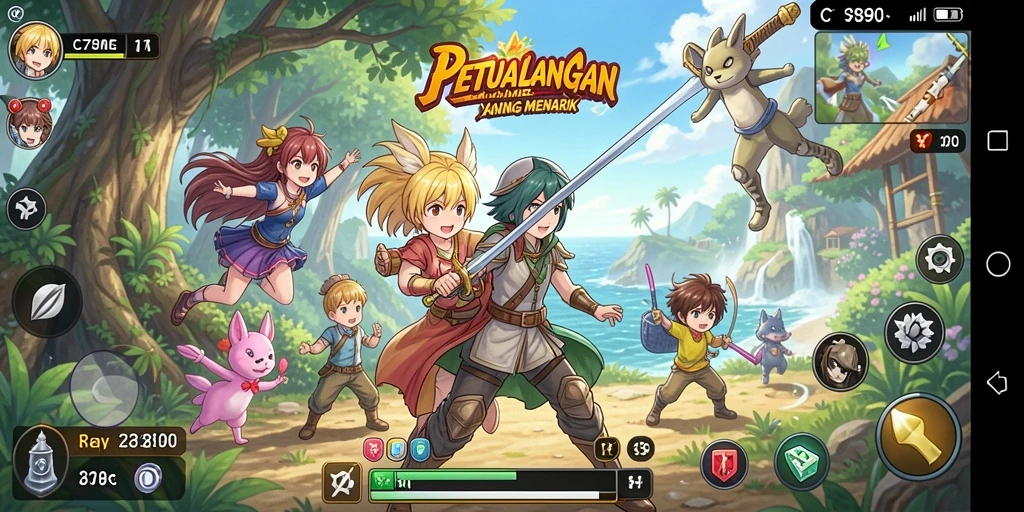 Gameplay seru dan karakter anime yang menarik di C7890.