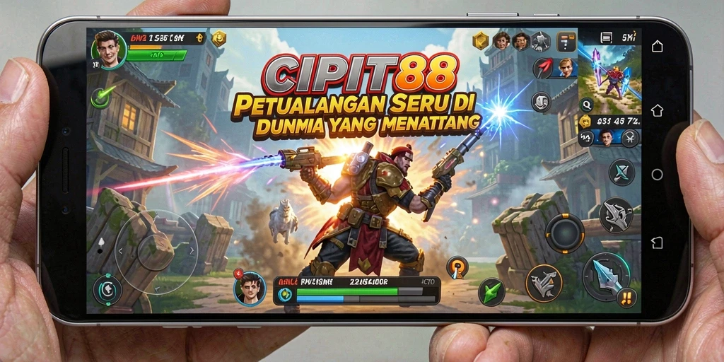 Tangkapan layar menampilkan aksi permainan petualangan yang seru dan mendebarkan.