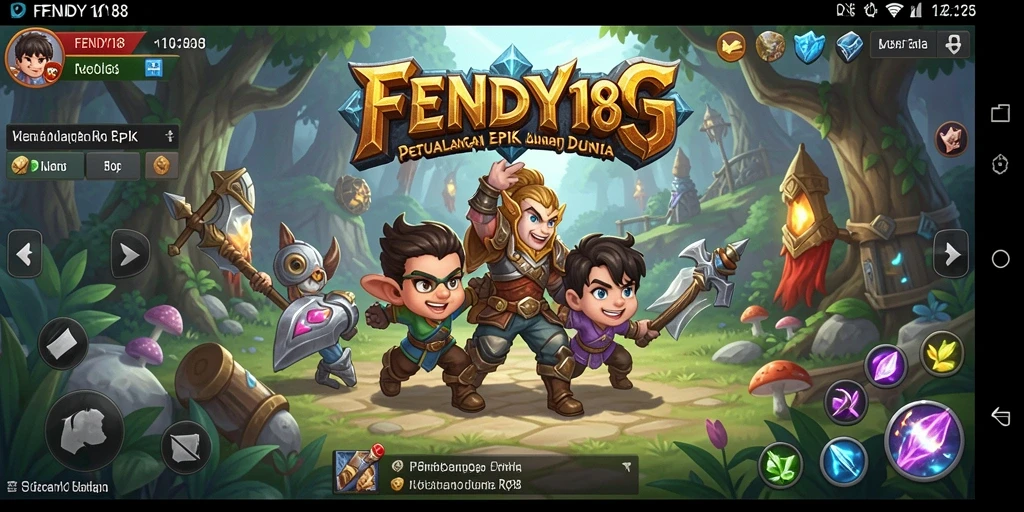 Tangkapan layar gameplay FENDY188 menampilkan pertarungan epik dalam dunia RPG.