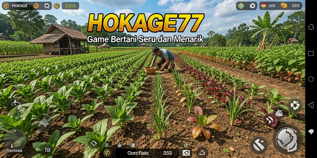 Tangkapan layar gameplay HOKAGE77 menunjukkan keseruan bertani.
