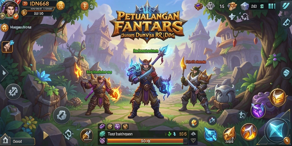 Screenshot menunjukkan pengalaman bermain RPG yang seru dan menantang.