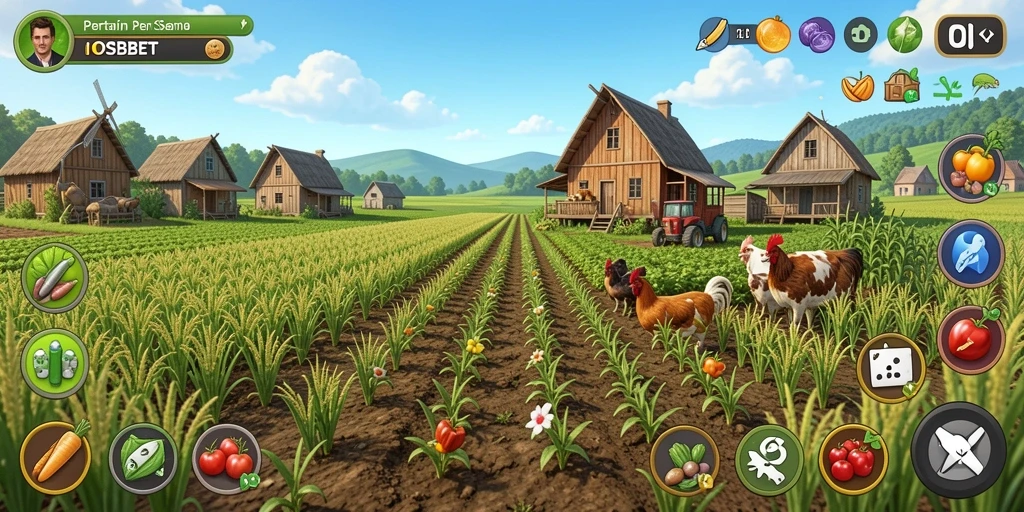 Tampilan screenshot <strong>IOSBET</strong> menampilkan gameplay pertanian yang menarik.