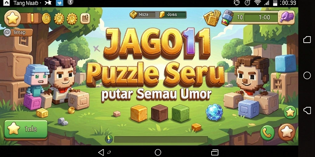 Tampilan gameplay JAGO11 yang menarik dan menantang teka-teki.