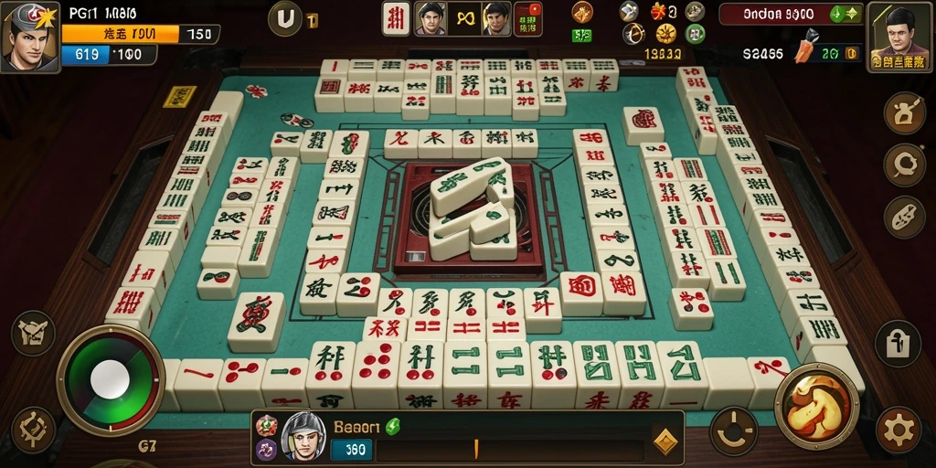 Screenshot gameplay PG11 yang menunjukkan momen seru dalam permainan Mahjong.