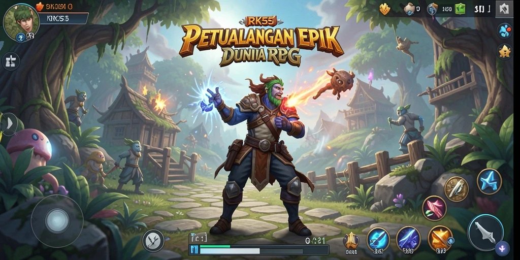 Tampilan gameplay yang epik dan mendebarkan dari RK55.
